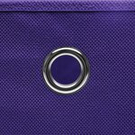 vidaXL Boîtes de rangement 4 Pièces Violet 32x32x32 cm Tissu
