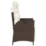 vidaXL Chaises inclinables de jardin lot de 2 avec repose-pied rotin