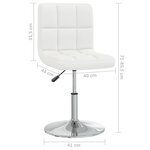vidaXL Chaises à manger lot de 4 blanc similicuir