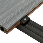 vidaXL Panneaux de terrasse et accessoires WPC Marron/gris 10 m² 2 2 m