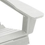 vidaXL Chaise Adirondack blanche avec repose-pieds