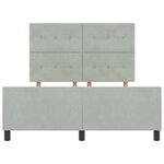 vidaXL Lit Gris clair 160x200 cm Velours