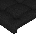 vidaXL Tête de lit à LED Noir 93x16x78/88 cm Tissu