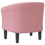 vidaXL Fauteuil cabriolet rose velours