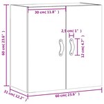 vidaXL Armoire murale blanc 60x31x60 cm bois d'ingénierie