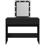vidaXL Coiffeuse avec LED noir 100x40x130 cm