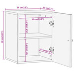 vidaXL Armoire de salle de bain murale 38x33x48cm bois massif d'acacia