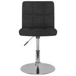 vidaXL Chaise pivotante à manger Noir Tissu