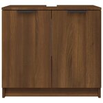 vidaXL Armoire de bain Chêne fumé 64 5x33 5x59 cm Bois d'ingénierie