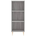 vidaXL Buffet haut Sonoma gris 34 5x34x180 cm Bois d'ingénierie