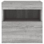 vidaXL Meubles TV muraux et lumières LED 2Pièces sonoma gris 40x30x40 cm