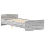 vidaXL Cadre de lit sans matelas sonoma gris 75x190 cm