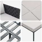 vidaXL Chaise Longue avec Coussins pour 2 Personnes Anthracite 115x153x69 5 cm Acier