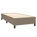 vidaXL Sommier à lattes de lit avec matelas Taupe 80x200 cm Tissu