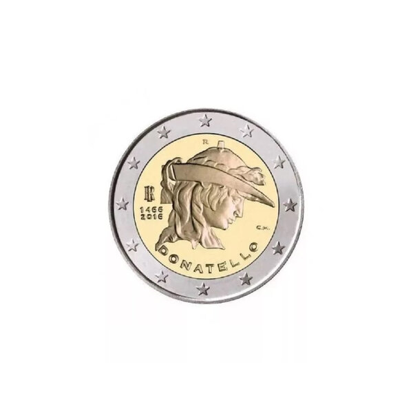Monnaie 2 euros commémorative italie 2016 - donatello