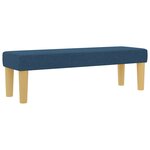 vidaXL Lit à Ressorts avec Matelas & Banc Bleu 120x200 cm Tissu