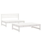 vidaXL Salon de jardin 2 Pièces blanc bois de pin massif