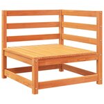 vidaXL Salon de jardin 10 Pièces cire marron bois de pin massif