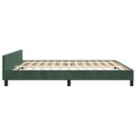 vidaXL Cadre de lit sans matelas vert foncé velours