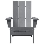 vidaXL Chaise Adirondack pliante Gris clair 74 5x80 5x90 cm HDPE