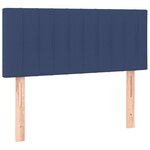 vidaXL Sommier à lattes de lit avec matelas et LED Bleu 80x200cm Tissu