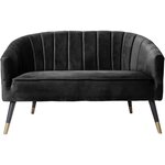 Sofa en velours pieds bicolores en bois  Royal