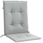 vidaXL Coussins de chaise à dossier bas lot de 6 gris clair mélangé