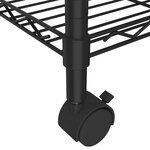 vidaXL Étagère de rangement 4 niveaux et roues 90x35x137cm Noir 200 kg