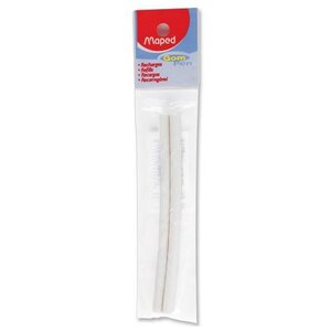 Lot de 2 gommes de recharge pour crayon à gomme Gom-Pen blanc MAPED