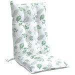 vidaXL Coussins de chaise à dossier haut lot de 6 modèle de feuille
