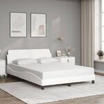 vidaXL Cadre de lit sans matelas blanc 120x200 cm similicuir