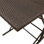 vidaXL Ensemble à manger de jardin et coussins 7 Pièces marron rotin