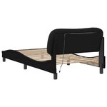 vidaXL Cadre de lit sans matelas noir 100x200 cm tissu