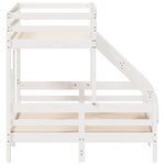 vidaXL Lit superposé sans matelas 80x200/140x200 cm blanc bois massif