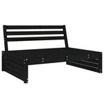 vidaXL Canapé central 120x80 cm noir bois de pin massif