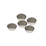Lot de 5 Aimants de fixation Diam 25 mm super puissant 13Kg Chrome FRANKEN