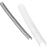 Baguettes à anneaux métalliques format A4, 6 mm, noir pqt 100 FELLOWES