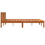 vidaXL Cadre de lit sans matelas cire marron 140x200cm bois pin massif