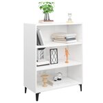 vidaXL Buffet Blanc brillant 69 5x32 5x90 cm Bois d'ingénierie