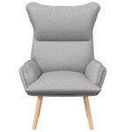 Fauteuil Relaxant vidaXL en Tissu Gris Nuage