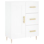 vidaXL Buffet haut Blanc 69 5x34x180 cm Bois d'ingénierie