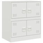 vidaXL Buffet blanc 67x39x73 cm acier