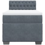 vidaXL Sommier à lattes de lit avec matelas Gris foncé 100x200 cm