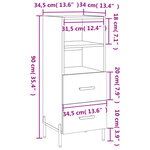 vidaXL Buffet Chêne marron 34 5x34x90 cm Bois d'ingénierie