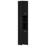 vidaXL Set de meubles de salle de bain 4 pièces chêne noir en bois d'ingénierie