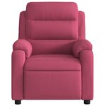 vidaXL Fauteuil de massage inclinable rouge bordeaux velours