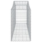 vidaXL Paniers à gabions arqués 14 Pièces 200x50x80/100 cm Fer galvanisé