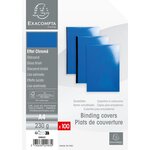 Paquet De 100 Couvertures Chromées Pour Reliure A4 - Bleu - Exacompta