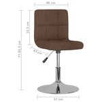 vidaXL Tabouret de bar pivotant Marron Tissu
