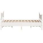 vidaXL Cadre de lit sans matelas blanc 140x200 cm bois de pin massif